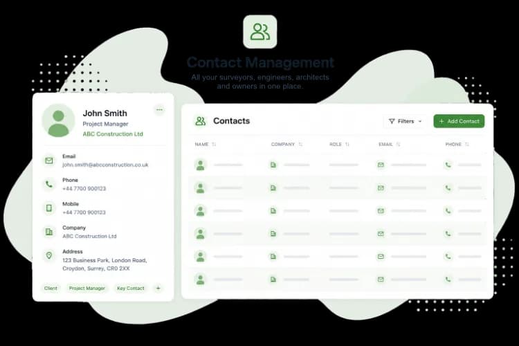 Contact management graphic.